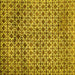 Square Machine Washable Abstract Yellow Modern Rug, wshabs425yw