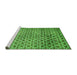 Sideview of Machine Washable Abstract Green Modern Area Rugs, wshabs425grn