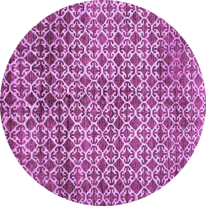 Round Abstract Purple Modern Rug, abs425pur