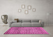 Machine Washable Abstract Pink Modern Rug in a Living Room, wshabs425pnk