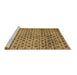 Sideview of Machine Washable Abstract Brown Modern Rug, wshabs425brn