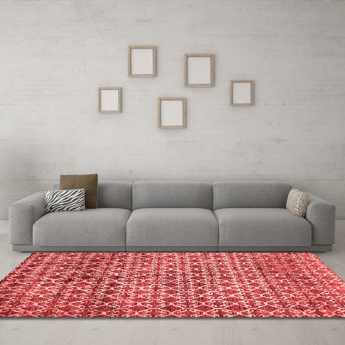 Modern Red Washable Rugs