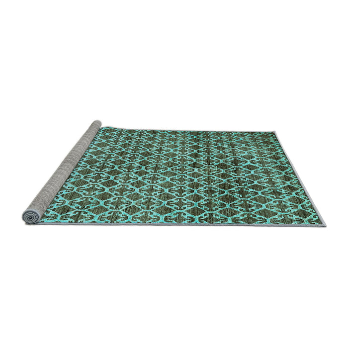Sideview of Machine Washable Abstract Light Blue Modern Rug, wshabs425lblu