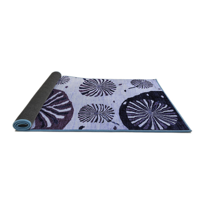 Sideview of Oriental Blue Modern Rug, abs4260blu