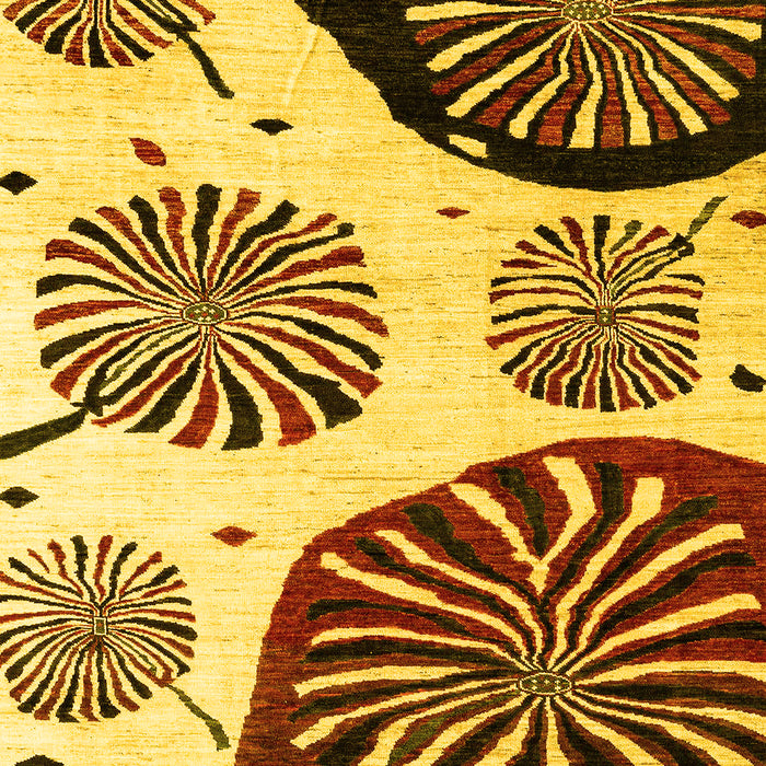 Machine Washable Oriental Yellow Modern Rug, wshabs4260yw