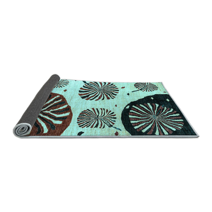 Sideview of Oriental Light Blue Modern Rug, abs4260lblu