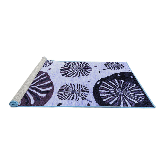 Sideview of Machine Washable Oriental Blue Modern Rug, wshabs4260blu