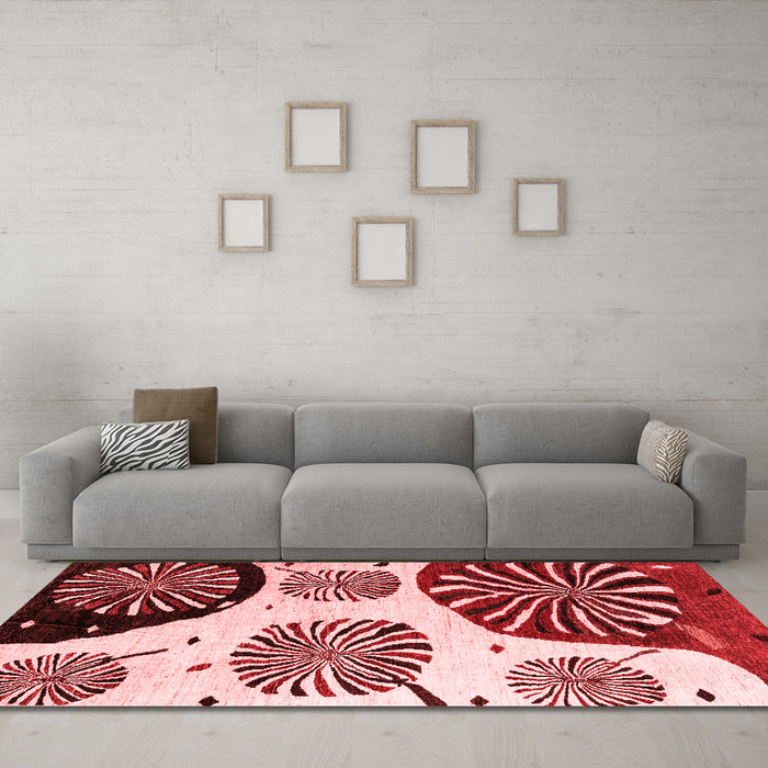 Modern Red Washable Rugs