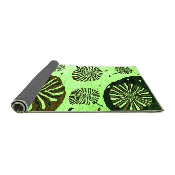 Sideview of Oriental Green Modern Rug, abs4260grn