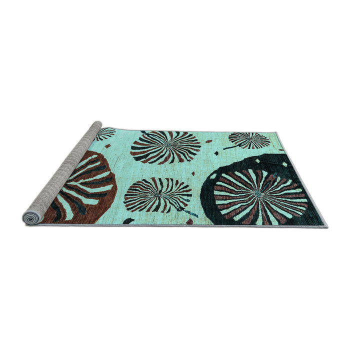 Sideview of Machine Washable Oriental Light Blue Modern Rug, wshabs4260lblu
