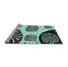 Sideview of Machine Washable Oriental Light Blue Modern Rug, wshabs4260lblu