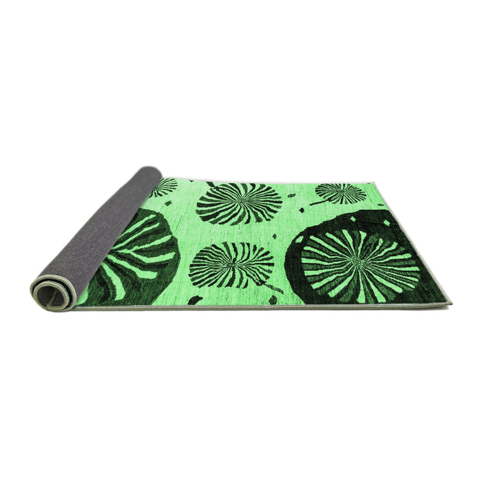 Sideview of Oriental Emerald Green Modern Rug, abs4260emgrn