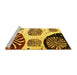 Sideview of Machine Washable Oriental Yellow Modern Rug, wshabs4260yw