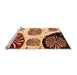 Sideview of Machine Washable Oriental Orange Modern Area Rugs, wshabs4260org