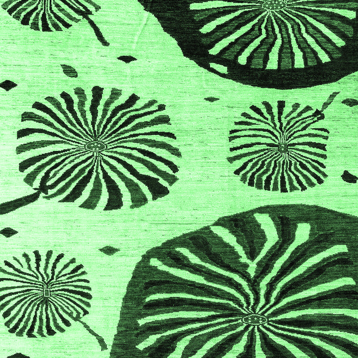 Machine Washable Oriental Emerald Green Modern Area Rugs, wshabs4260emgrn