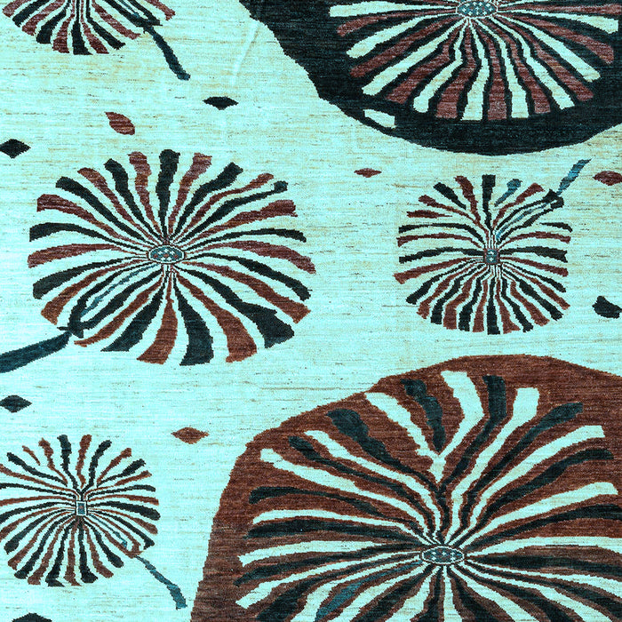 Machine Washable Oriental Light Blue Modern Rug, wshabs4260lblu