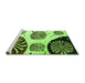 Sideview of Machine Washable Oriental Green Modern Area Rugs, wshabs4260grn