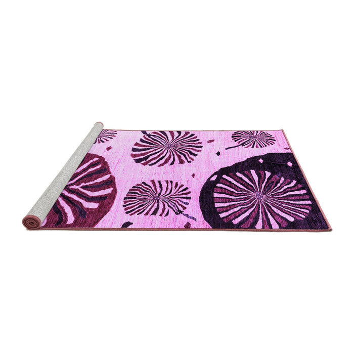 Sideview of Machine Washable Oriental Purple Modern Area Rugs, wshabs4260pur