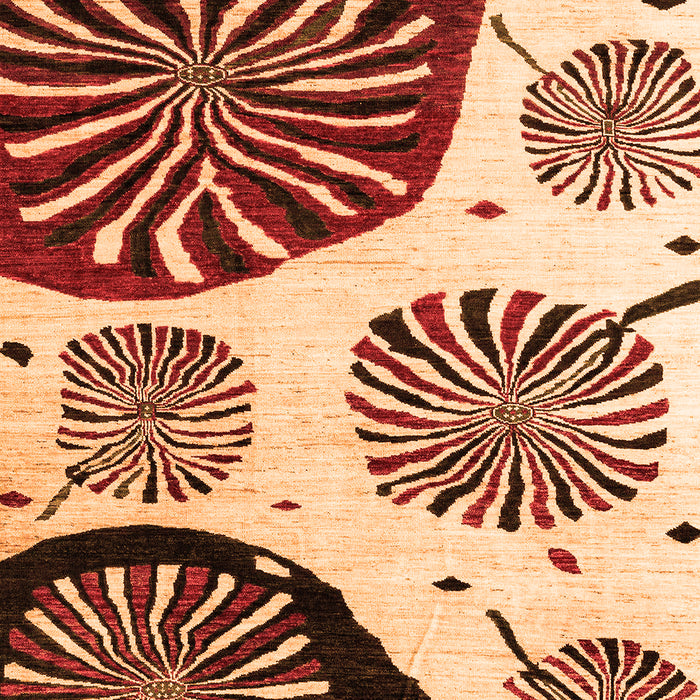 Machine Washable Oriental Orange Modern Area Rugs, wshabs4260org