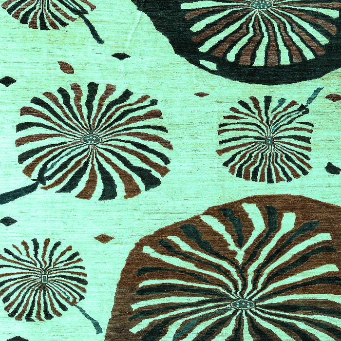 Machine Washable Oriental Turquoise Modern Area Rugs, wshabs4260turq