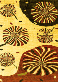 Oriental Yellow Modern Rug, abs4260yw