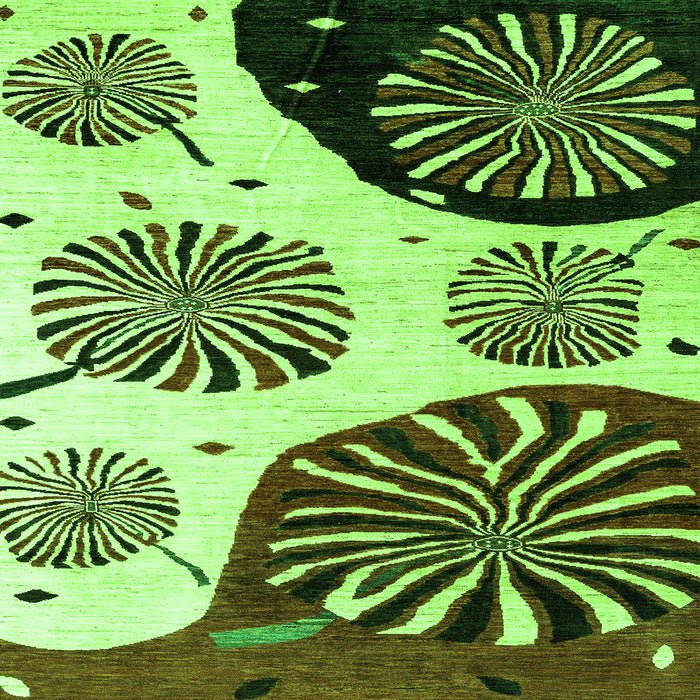 Square Oriental Green Modern Rug, abs4260grn