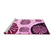 Sideview of Machine Washable Oriental Pink Modern Rug, wshabs4260pnk