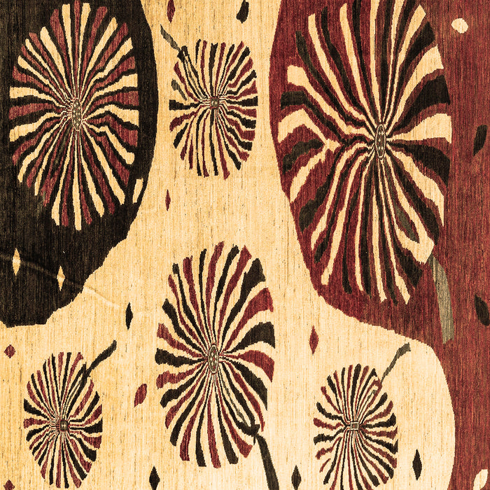 Square Oriental Brown Modern Rug, abs4260brn