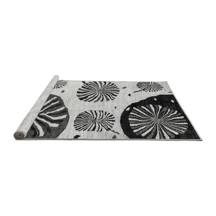 Sideview of Machine Washable Oriental Gray Modern Rug, wshabs4260gry