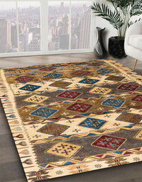 Abstract Sangria Brown Oriental Rug, abs4261