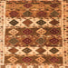 Square Machine Washable Oriental Orange Modern Area Rugs, wshabs4261org