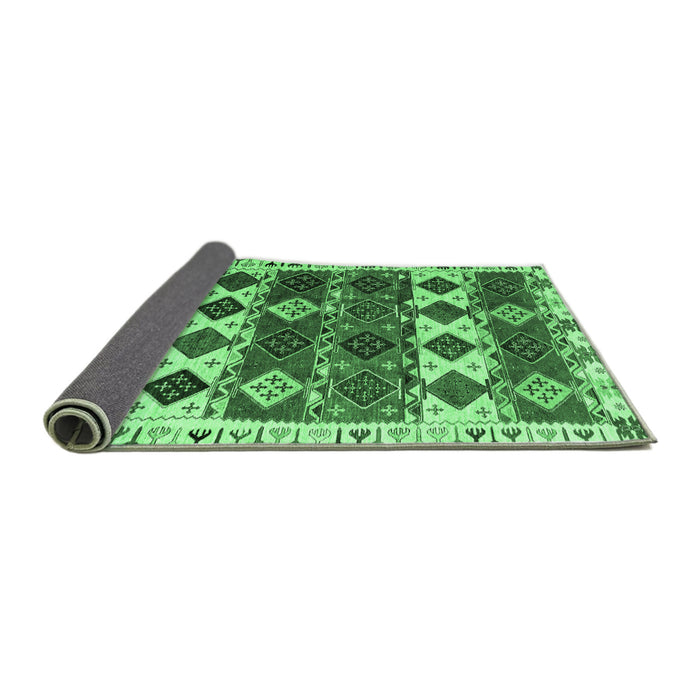 Sideview of Oriental Emerald Green Modern Rug, abs4261emgrn
