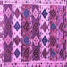 Square Machine Washable Oriental Purple Modern Area Rugs, wshabs4261pur