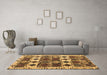 Machine Washable Oriental Brown Modern Rug in a Living Room,, wshabs4261brn