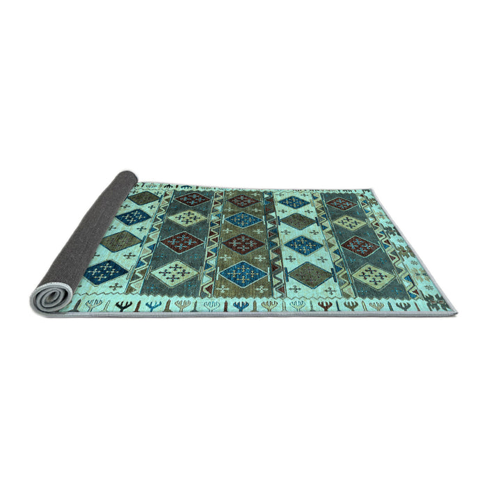 Sideview of Oriental Light Blue Modern Rug, abs4261lblu