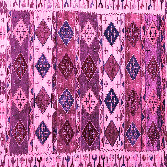 Square Machine Washable Oriental Pink Modern Rug, wshabs4261pnk