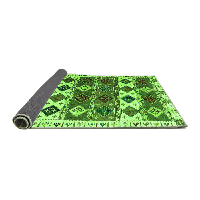 Sideview of Oriental Green Modern Rug, abs4261grn