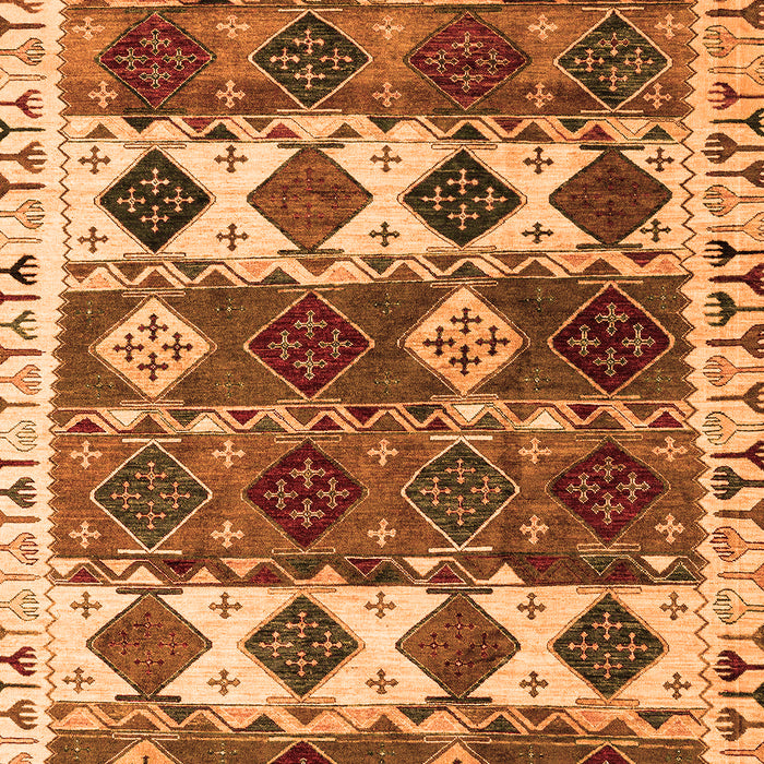 Machine Washable Oriental Orange Modern Area Rugs, wshabs4261org