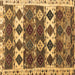 Square Machine Washable Oriental Brown Modern Rug, wshabs4261brn