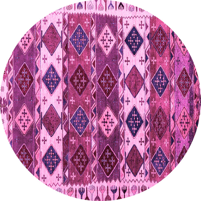 Round Oriental Pink Modern Rug, abs4261pnk