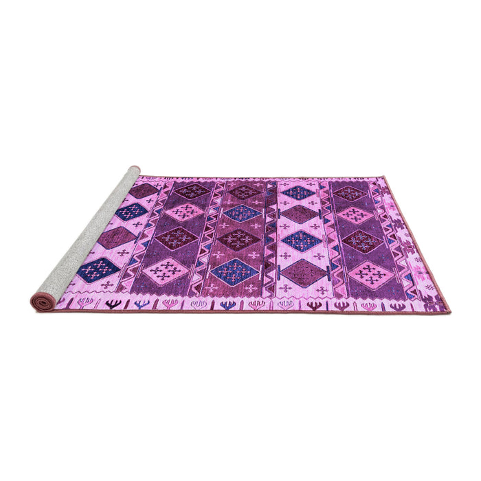 Sideview of Machine Washable Oriental Purple Modern Area Rugs, wshabs4261pur