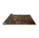 Sideview of Abstract Dark Gold Brown Oriental Rug, abs4262