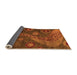 Sideview of Oriental Orange Modern Rug, abs4262org