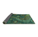 Sideview of Oriental Turquoise Modern Rug, abs4262turq