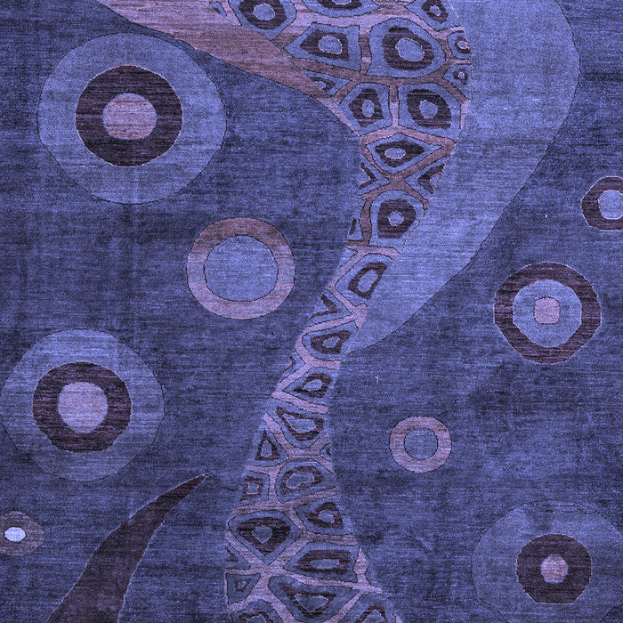 Machine Washable Oriental Blue Modern Rug, wshabs4262blu