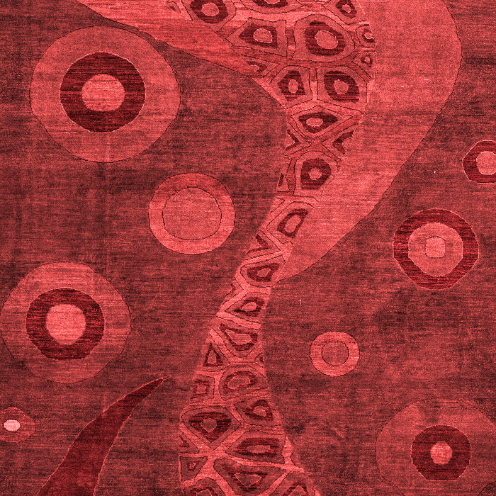 Machine Washable Oriental Red Modern Rug, wshabs4262red