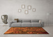 Machine Washable Oriental Orange Modern Area Rugs in a Living Room, wshabs4262org