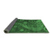 Sideview of Oriental Emerald Green Modern Rug, abs4262emgrn