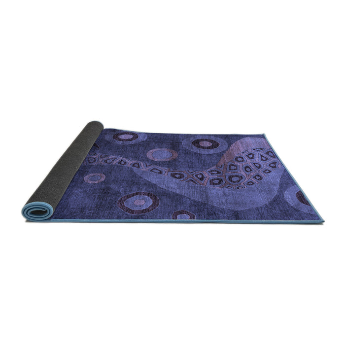 Sideview of Oriental Blue Modern Rug, abs4262blu