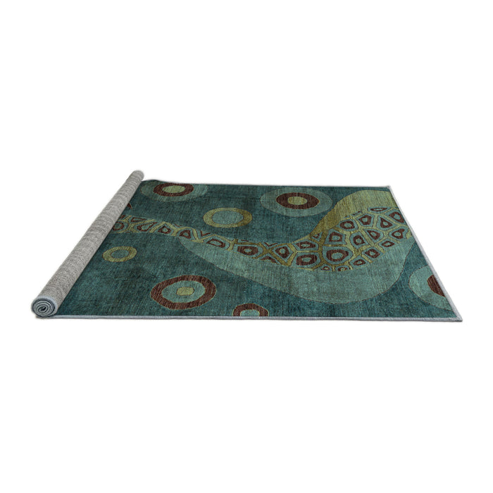 Sideview of Machine Washable Oriental Light Blue Modern Rug, wshabs4262lblu